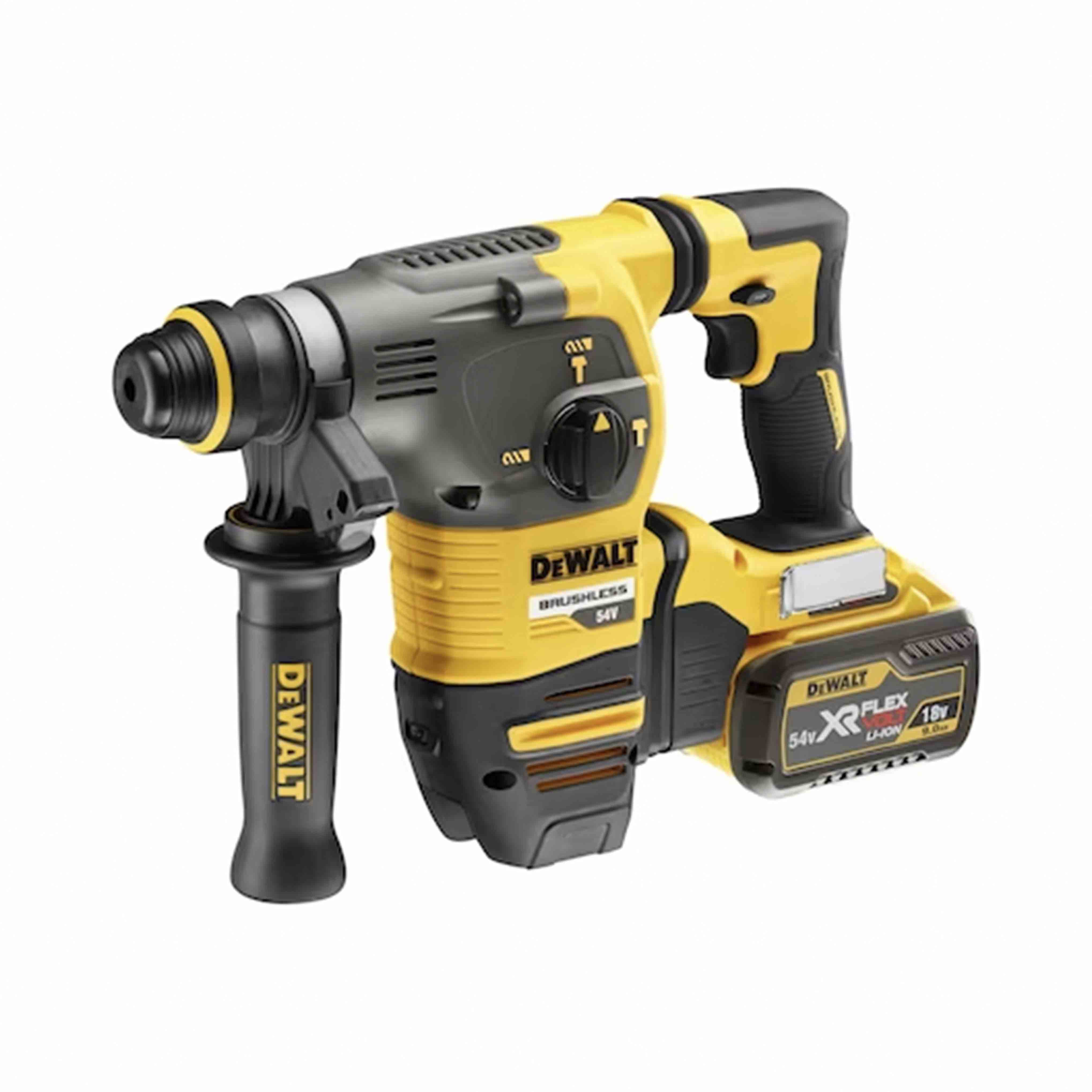 SDS-Plus 30mm Hammer Drill 54V 9.0Ah XR FLEXVOLT High Power BRUSHLESS Motor in TSTACK CASE and ACCESSORIES - DeWALT - DCH333X2-QW SDS-Plus 30mm Hammer Drill 54V 9.0Ah XR FLEXVOLT High Power BRUSHLESS Motor in TSTACK CASE and ACCESSORIES - DeWALT - DCH333X2-QW